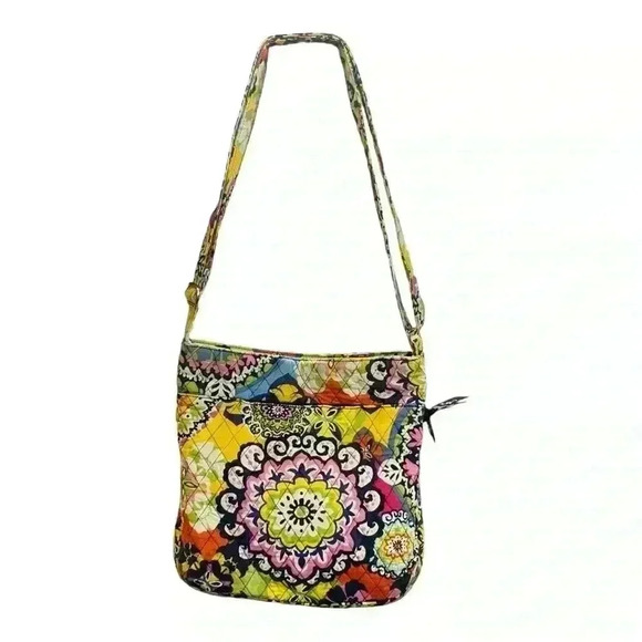 Vera Bradley Multicolored Crossbody Bag with sizzler and adjustable strap. - Picture 5 of 12